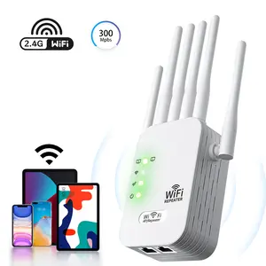 WiFi Extender 2025, 2.4GHz Dual Mode, Ethernet 300Mbps Wireless WiFi Repeater Range Booster, Covers Up to 6000 Sq Ft and 50 Devices, for Home and Office, Wireless Signal Repeater