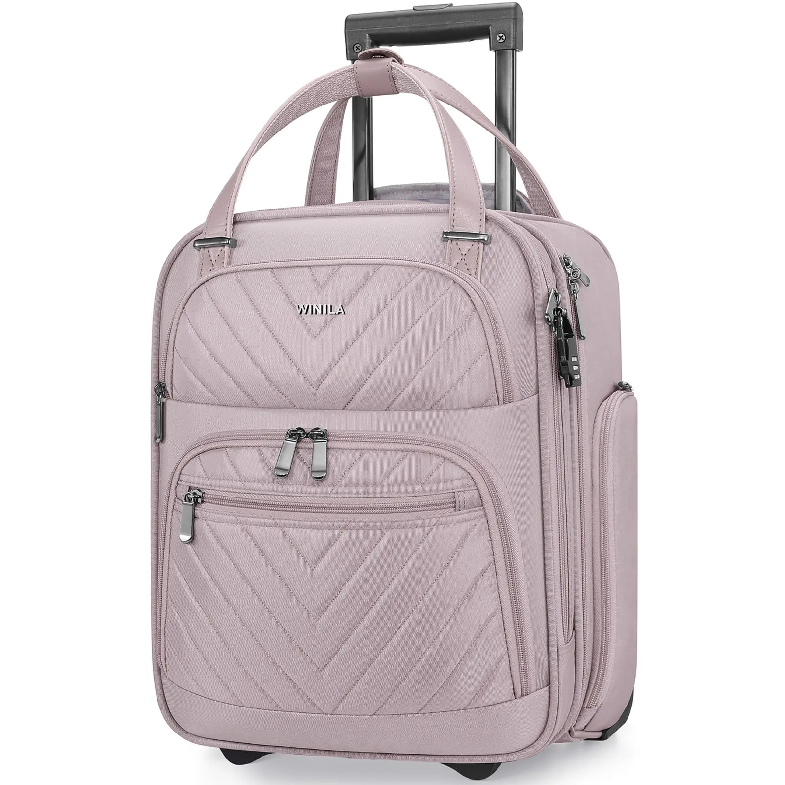WINILA 16-Inch (15.5x13x8 inches) Underseat Wheel Carry-On Luggage - Lightweight, Durable, Robust, Heavy-Duty, Burden-Reducing Airline Personal Item for Men, Road Trip Essential #Summervibes,vacationoutfits,beachoutfits, 15.5X 13 X 8 Inches
