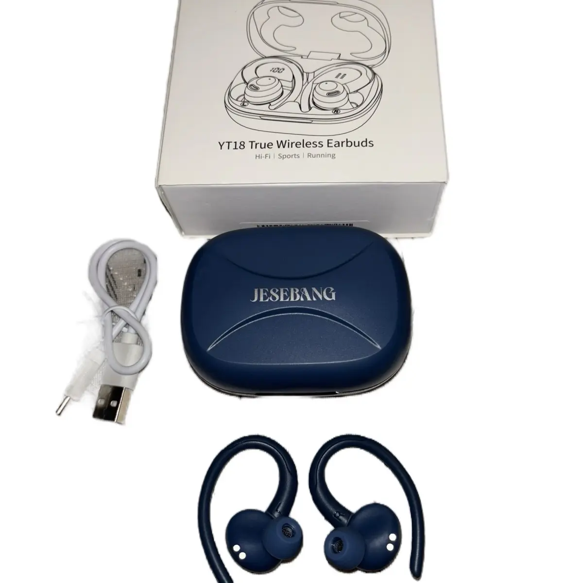 Dark Blue Wireless Earbuds