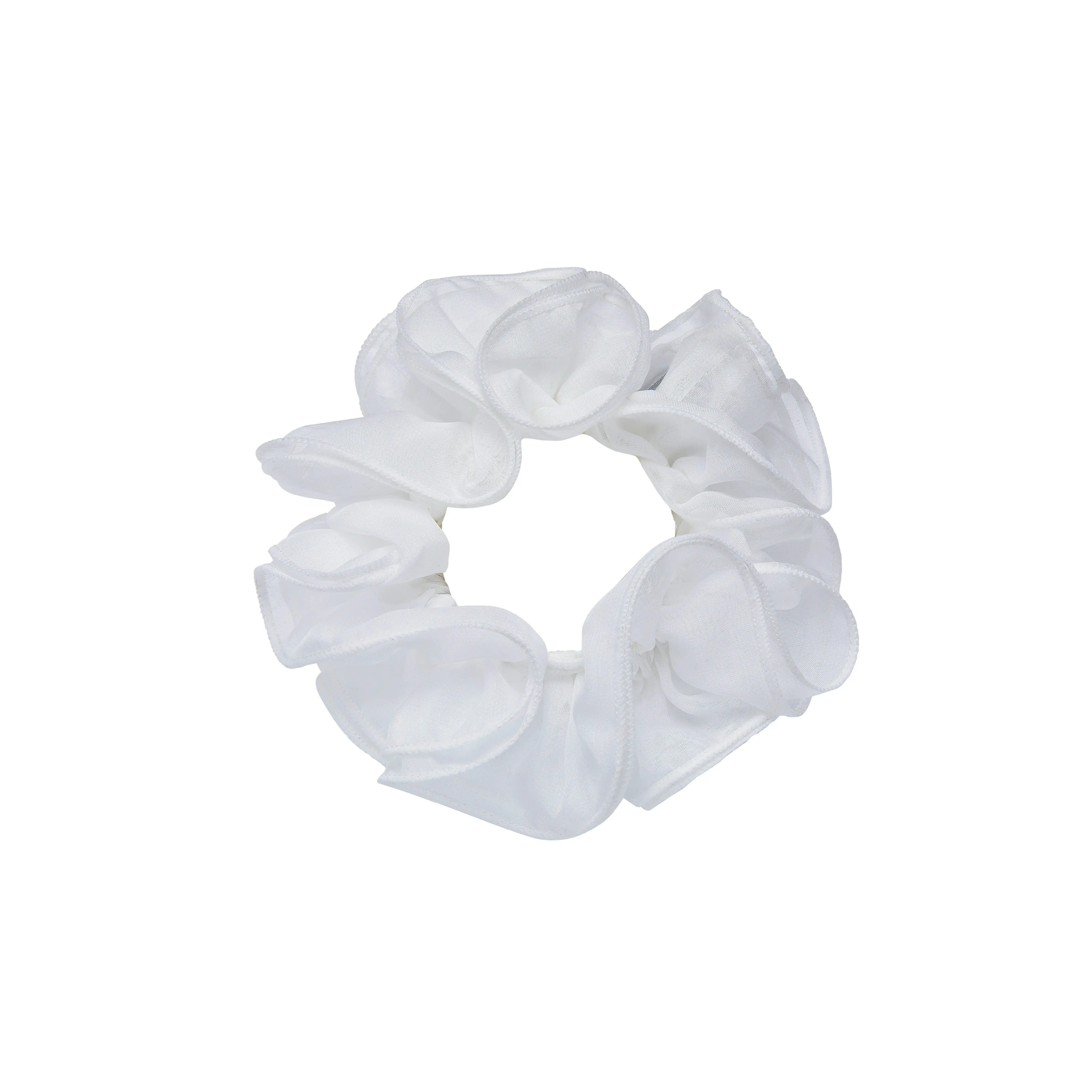 Nolita Ruffle White Hair Tie