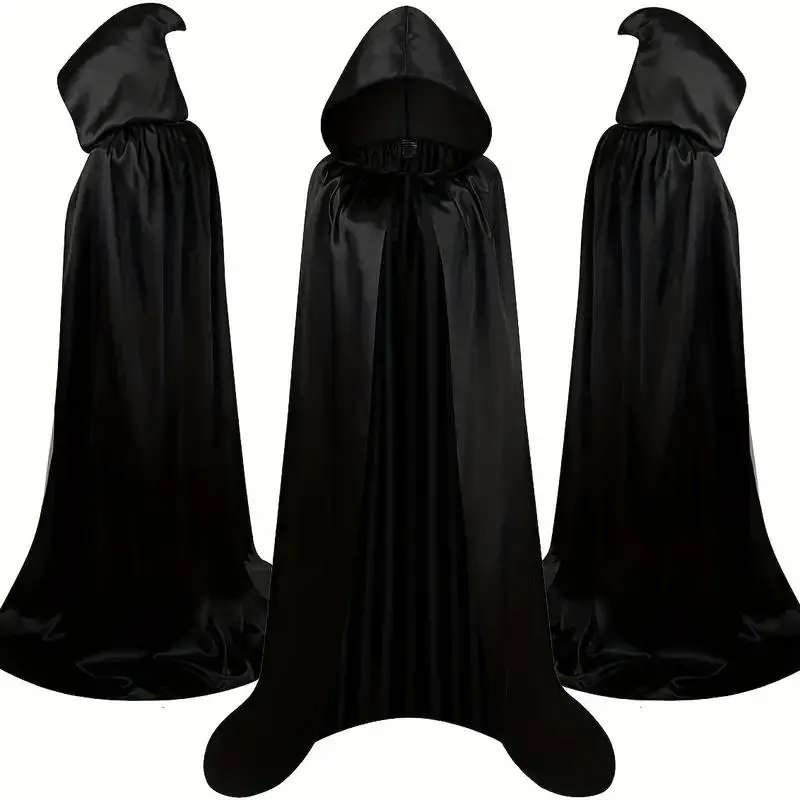 God of Death Cape Halloween Costume, Witch Demon Theme Party Decoration, Adult & Kids Cosplay Cloak, Halloween Dress-Up