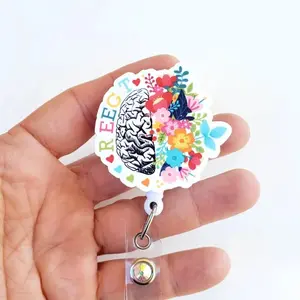 R EEG T Badge Reel, Registered EEG Technologist ID Holder, Neuro Tech Medical Badge 8BY