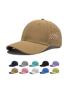 Summer travel hiking quick-drying hat, sun protection hat for men, breathable mesh laser-perforated baseball cap