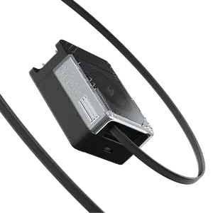 Nillkin IceCore 65W GaN Fast Charger with Retractable USB-C Cable Foldable Plug 9 Safety Layers Transparent Design Dual Port Power for iPhone 16 15 iPad & MacBook 2.4 ft USB-C Cable