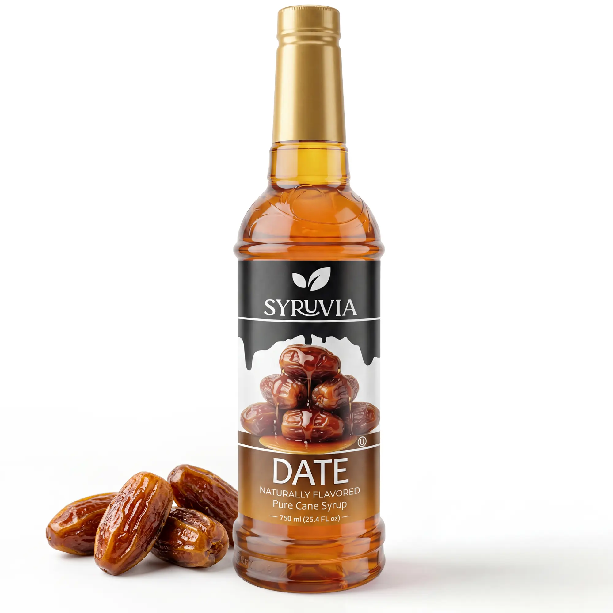 Syruvia Sweet Date Flavored Coffee Syrup, Natural Flavors for Beverages, Lattes and Desserts - 25.4 fl oz, Beverage