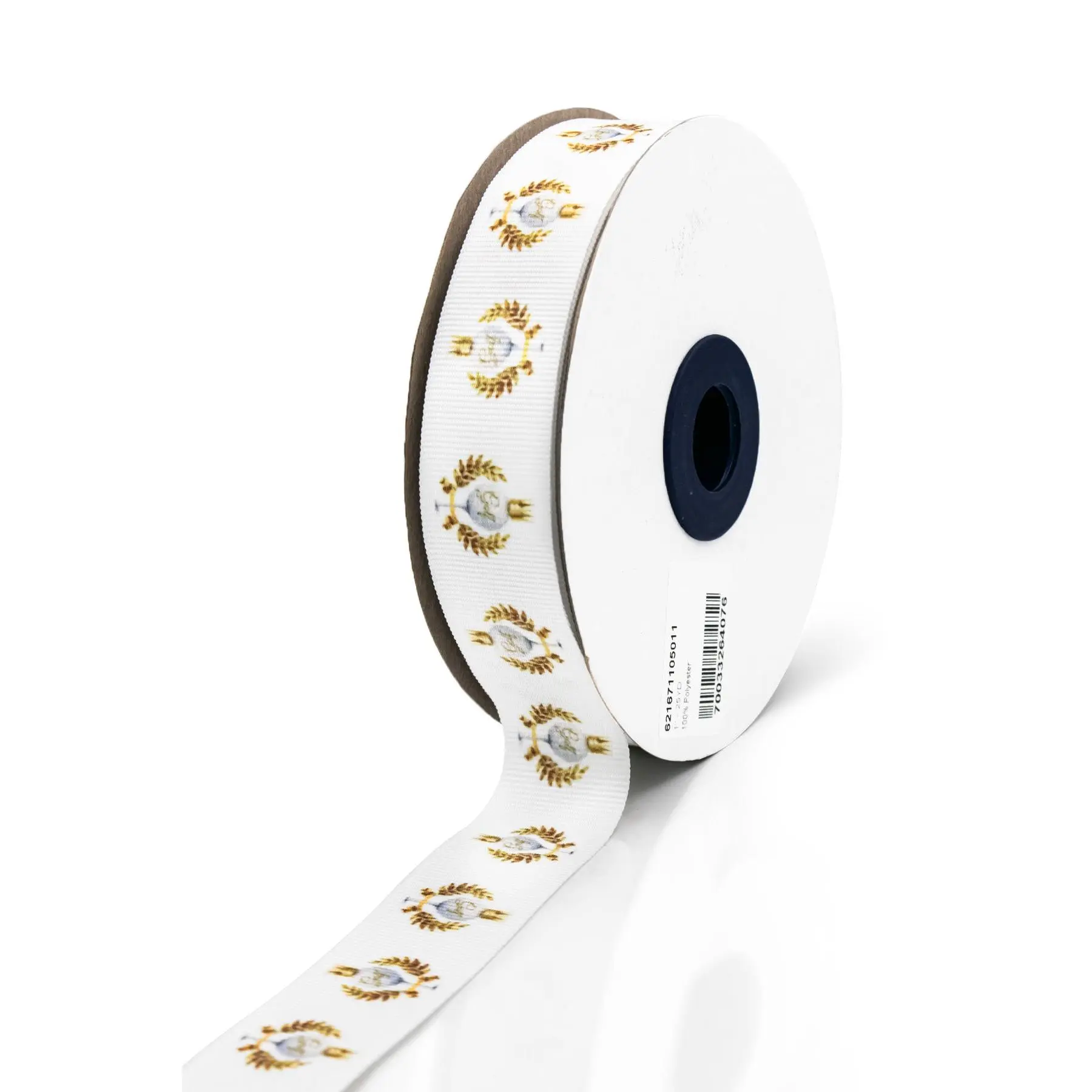 Golf Grosgrain Ribbon – 1" Wide, 25 Yards – Sports-Themed Printed Ribbon Made in Colombia