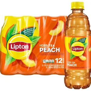 Lipton Peach Iced Tea, 16.9 Fl Oz Bottles (Pack of 12)