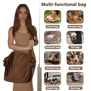 Tote Crossbody Bag for Women 38.58 Inch Lightweight Utility Water Resistant for Picnic,Camping,gym,laundry,work, with Zipper Pockets  Key Holder