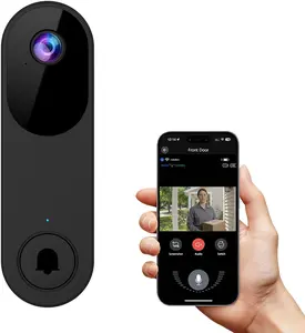 Doorbell Video Camera Wireless with Chime Live View Night Vision 2-Way Audio Battery Powered 2.4GHz Wi-Fi Only Cloud Storage Option for Home Security Real-Time Alerts & Indoor Chime Included