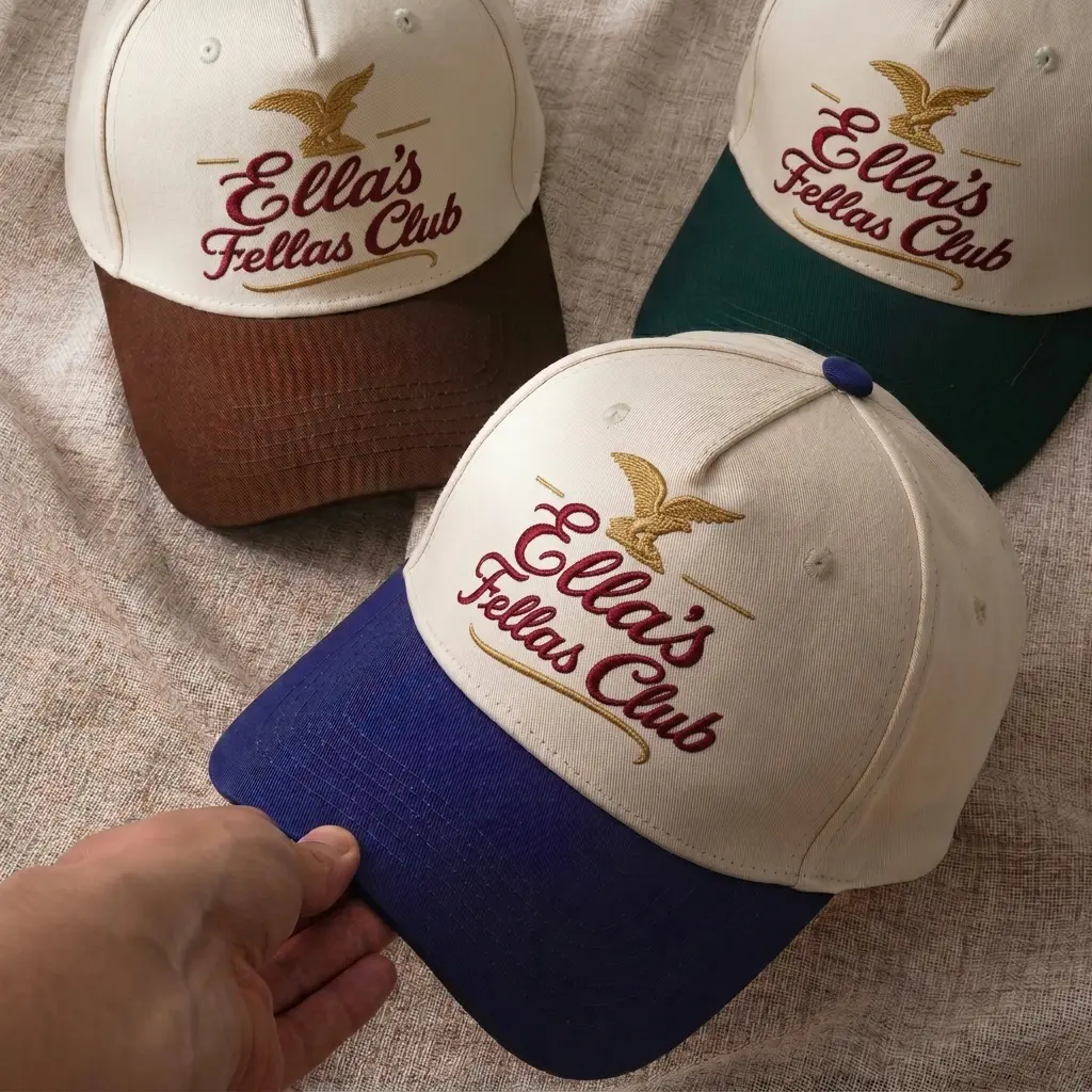 Ella’s Fellas Club Yuengling Inspired Embroidered Baseball Cap, Cream Two Tone Dad Hat, Vintage Beer Style Lake Day Boat Hat, Summer Party Vacation Cap, Funny Retro Beer Lover Gift for Men Women, Outdoor Casual Hat