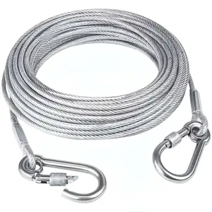 Outdoor thickened stainless steel clothesline, balcony essential, steel wire rope for drying quilts, outdoor plastic-coated dog leash, golden retriever.