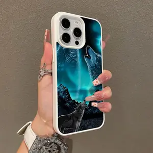Wild wolf Pattern Premium Magnetic Phone Cases for iPhone17 Pro Max Plus Air/ 16 15 14 Pro Max 13 12 11 Plus Smartphone Shockproof Protection Cover Cellphone Protective magsafe magnetic case Aesthetic Resistance Casing Protector