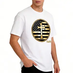 Men’s short-sleeve sport T-shirt, breathable and comfortable fabric, essential item for casual sports. Versatile and simple sport T-shirt with letter prints. Casual round neckline. Suitable for everyday wear and versatile for both men and women. Faith