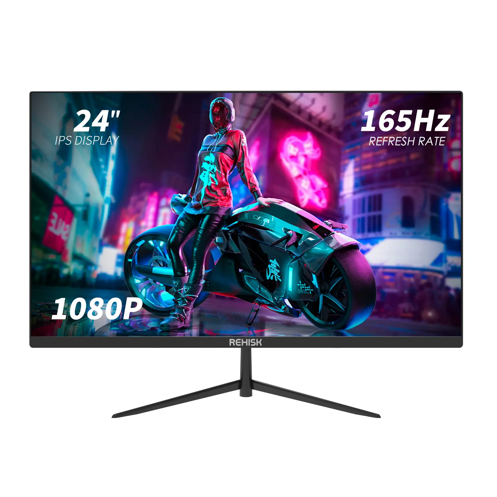 24'' 165Hz 1080P Gaming Monitor - IPS, FreeSync, HDMI, VESA, Tilt Adjustable, Frameless, Speakers 165hz monitor gaming monitors Display Borderless