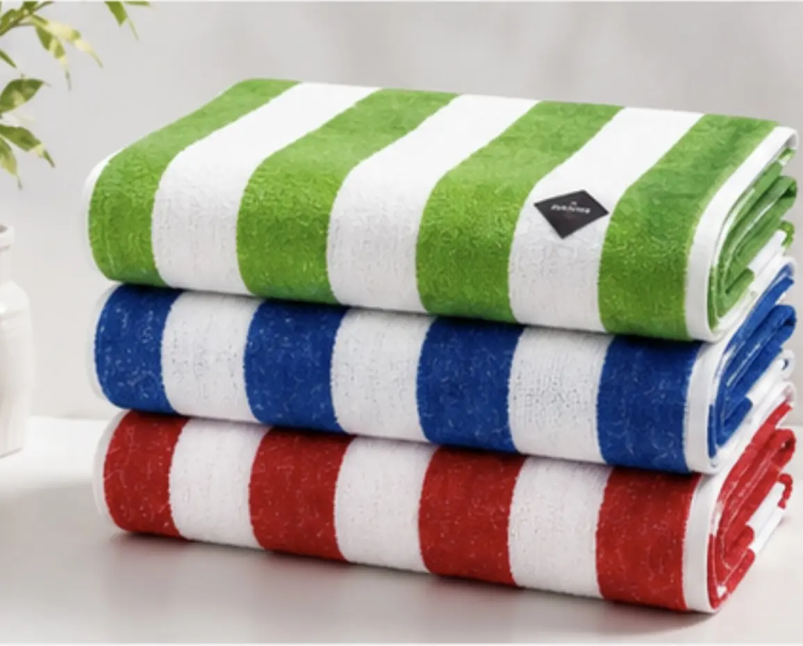 3 Pack Striped Beach Towels, 28 x 58 Inch, Soft Absorbent Quick Dry  Towels for Beach, Pool, Travel, Red Blue Green