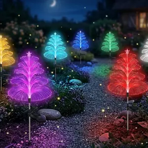 Solar Jellyfish Lights,Color-Changing Waterproof Outdoor Garden Decor,ground-mounted lamp(pack of 4)