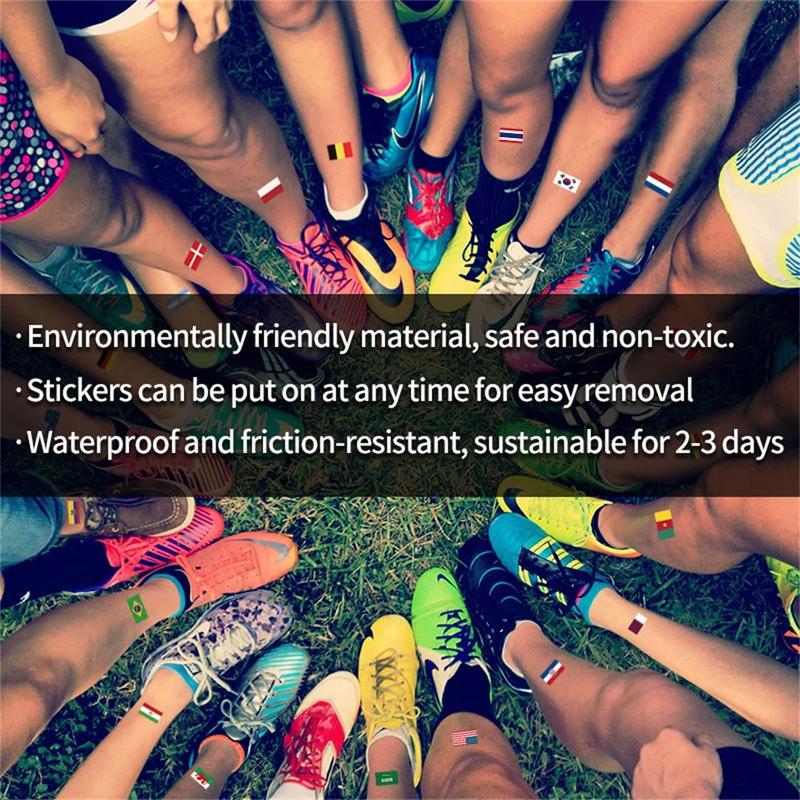 The US Canada Mexico World Cup,32PC Temporary Tattoo Stickers Multi-Use Country Flags for All Football Tournaments Face & Body Waterproof Decals for Soccer Fans