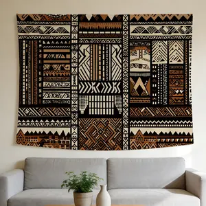 Ethnic Geometric Tapestry Tribal Style African Style Wall Hanging Suitable for Home Decor Valentine's Day Easter St.Patrick's Day Halloween Christmas and Other Festival Decorations.