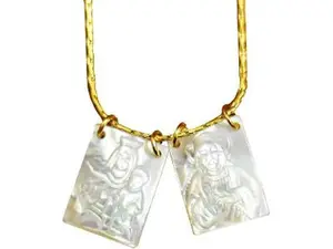 Jesus and Mary Scapular Necklace,God Jesus Mary Pearl Double Scapular Necklace