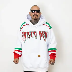 FB County Frisco Ben Hoodie White chicano print lowrider dickies ben davis pro club shaka shop
