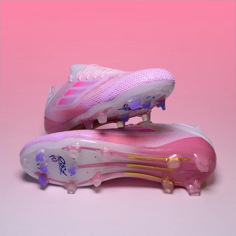 Professional F50 Soccer Cleats – FG/TF Studded Football Boots for Men Women, Durable Comfortable Shoes for Grass Training & Competition