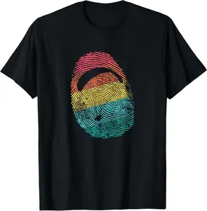 100%cotton Paragliding Fingerprint Extreme Sports T-Shirt Top Vintage