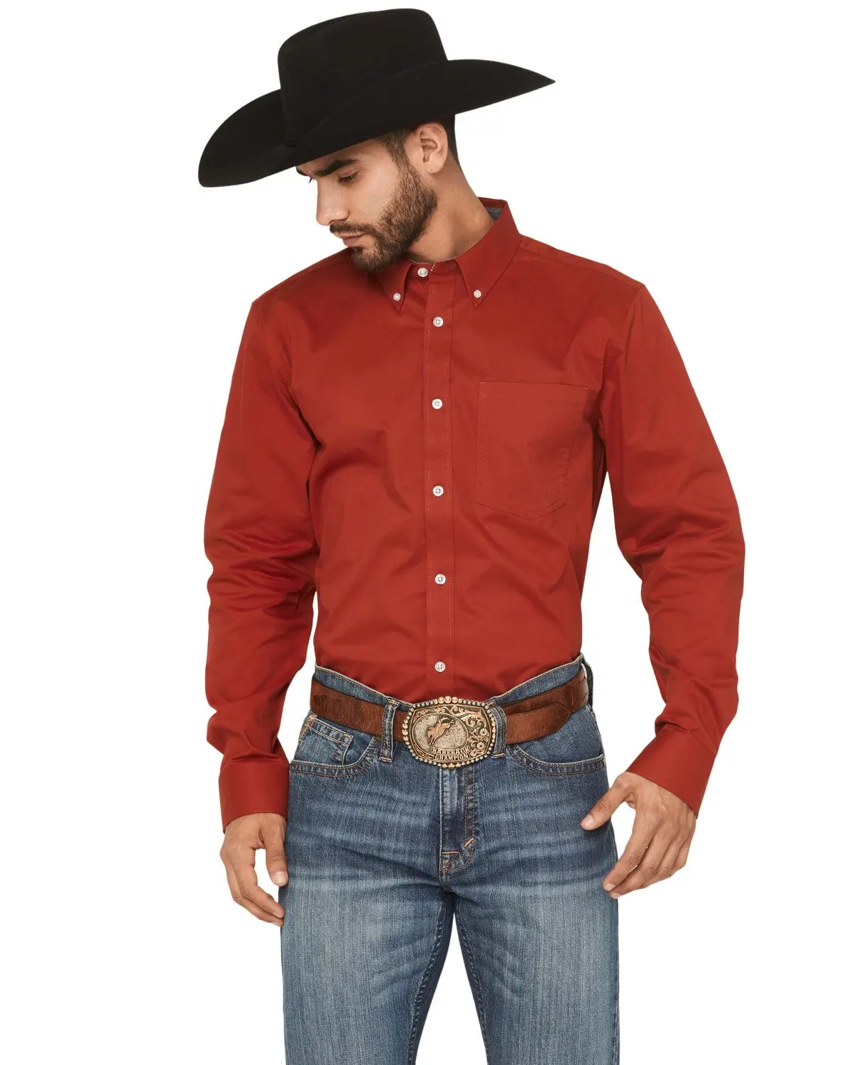 Cody James Men's Men'S Basic Twill Long Sleeve Button-Down Performance - Cjfa23w17-Rd