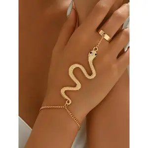 Stretchy Stackable Snake Design Finger Ring Bracelet - Delicate Versatile Sports & Outdoor Protective Gear Accessory for Party, Daily Wear Gift for Her, Stretchy Stackable Bracelets
