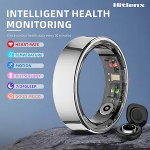 HR03 Smart Ring – Wellness Tracker with Heart Rate, Temperature Check, Sleep, Stress & Cycle Reminder Insights | Auto Activity Detection | Fitness Ring for Men & Women | No Subscription | Android & iOS Compatible #Summervibes