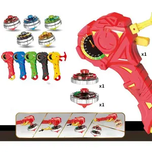 LED Alloy Spinning Gyro Toy Pull String Fidget Rotating Light Up Spinner Toy for Kids Gift
