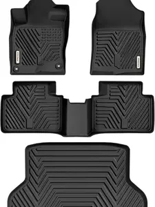 YITAMOTOR Floor Mats Fit for 2016-2021 Honda Civic Sedan, TPE Floor Liner, 1st & 2nd Rows, Cargo Liner