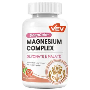 VEV Magnesium Complex for Women – Glycinate, Malate, B6, L-Theanine & Holy Basil – Support for Daily Magnesium & Stress Relief – 120 Vegan Capsules