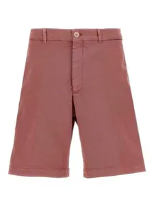 BRUNELLO CUCINELLI MEN'S RASPBERRY TAILORED SHORTS