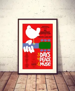 3 Days of Peace & Music, 1969 Woodstock festival original poster