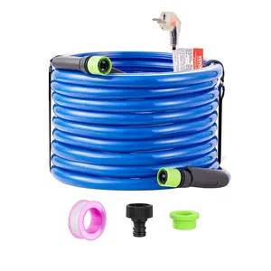 VEVOR 50ft Heated Water Hose for RV, Boats, Trailers, 5/8" I.D. with 3/4" GHT Adapter, -45°F Antifreeze Automatic Self-Regulating, Lead & BPA Free for Healthy Drinking Water, Car Washing, Garden Hoses