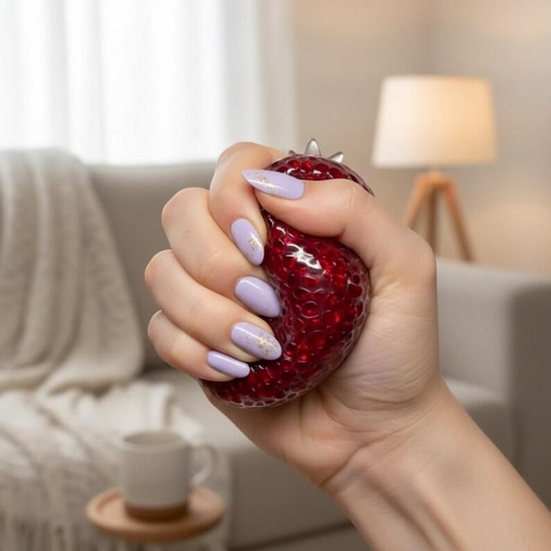 Handmade Pomegranate Crunchy Stress Ball,Soft Stretchy ASMR Fidget Toy,Moldable Vacuum Sealed Stress Balls,for Stress & Anxiety Relief,Aesthetic Desk Toy