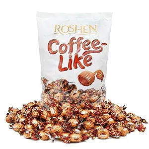 Roshen Caramel Candy Coffeelike with Coffee-Milky Filling, Kosher and Halal, Delicious, Flavorful Sweets Bulk Candy 2.204lb/1kg