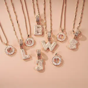 MINDEKA 14K Gold Plated Initial Letter Pendant Necklaces 2 Pack Alphabet Necklaces with Adjustable 17''-19'' Chain for Women Valentine's Day Birthday Anniversary Jewelry Set 585/14K