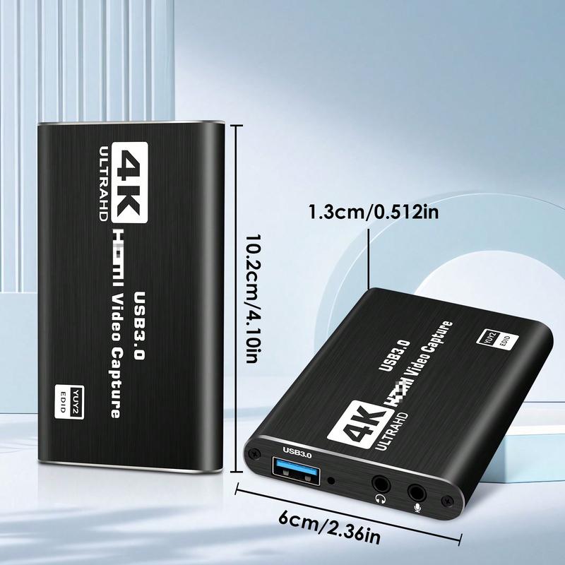 Capture Card Switch, Video Game Capture Card 4K 1080P 60FPS, HDMI To USB 3.0,Audio Video Capture Card, For Gaming/Live Streaming/Video Conference,  With PS4/PC/OBS/Camera/PC Accessories