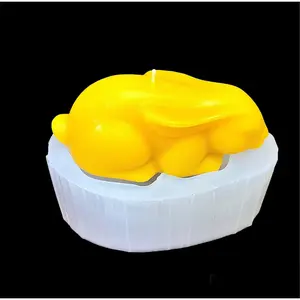 Silicone bunny Mold - 3D rabbit mold - Bunny rabbit candle soap resin Mold - Easter chocolate mold - Easter bunny mold