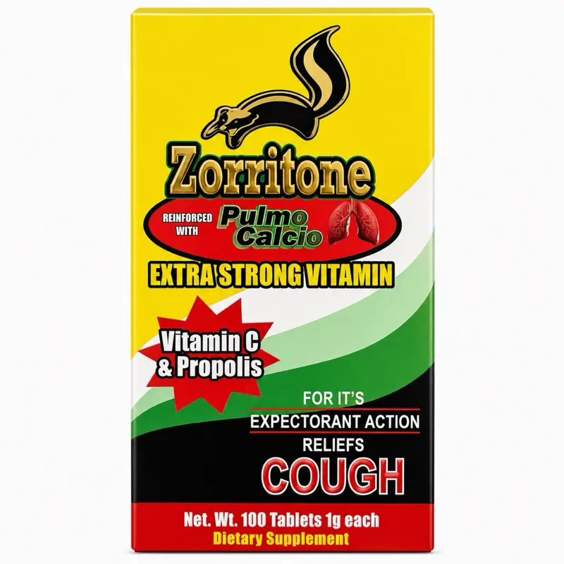 Zorritone Herbal Supplement with Vitamin C & Propolis – Daily Immune & Respiratory Support – 100 Tablets