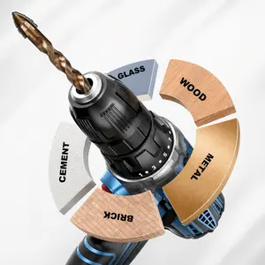 10Pcs 4-Cutter Eccentric Dry Drill Bit Set, Household Tool Set for Cordless Drill, 5/6/8/10/12mm for Tile, Ceramic, Glass, Marble & Concrete