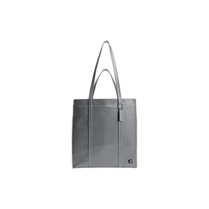 Coach Hall 33 Logo-Striped Quilted Leather Tote Bag for Men in Gray