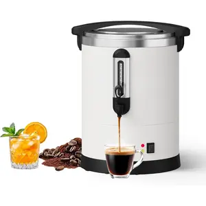 Double Wall Stainless Steel Commercial Coffee Urn - Electric Percolator Coffee Maker & Hot Water Dispenser, Large Capacity, Fast Brewing, Easy Clean for Buffet, Catering, Weddings