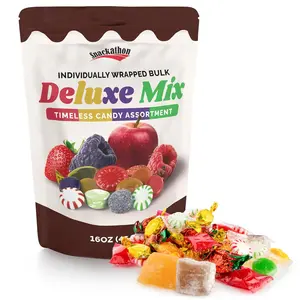 Snackathon Individually Wrapped Candy Deluxe Mix 1 Pound Assorted Bulk Treats with Variety of Flavors for Any Occasion