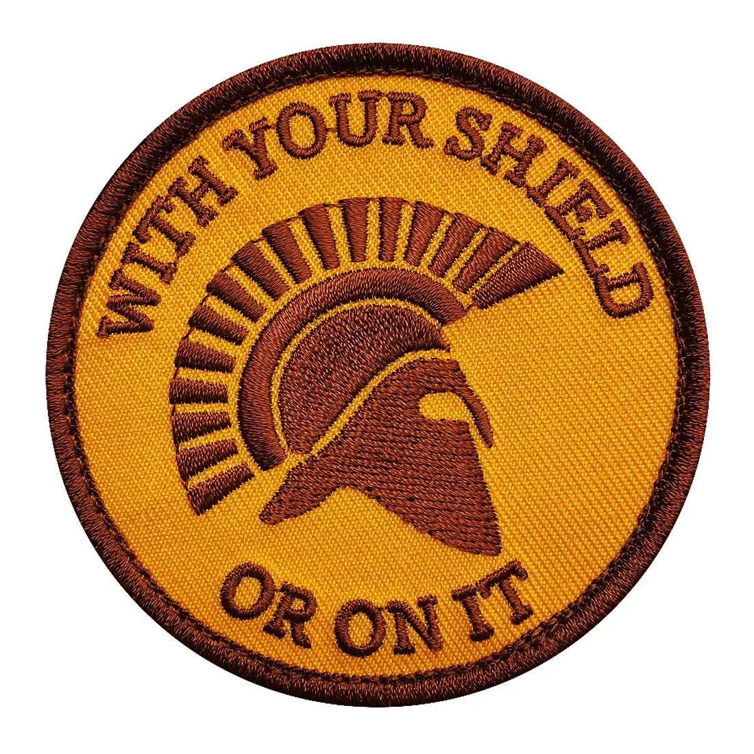 Spartan with Your Shield OR ON IT Hook Patch (3.0 X 3.0 - WYS1)