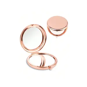 Double Sided Small Mirror Portable Metal Mini Foldable Handheld Compact Mirror for Men Women Gift for Women Clear Reflection Metal Durable Compact Foldable Space Saving Great Gift for Self or Others