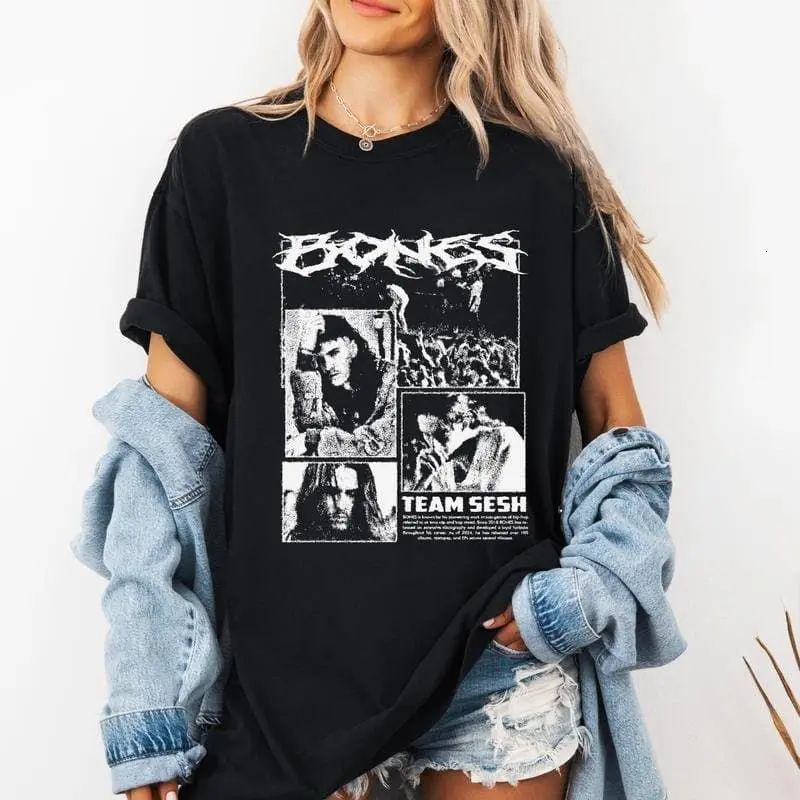 Premium Bones T-shirt, Rap Music Shirt, Teamsesh Design, Bones Album Shirt, Bones Merch - Unisex Rapper Clothing