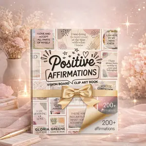 Positive Affirmations Vision Board Clip Art Book: Inspiring Words And Affirmation Cards For All Areas Of Life (2026 Vision Board Supplies)