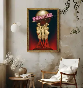 Scarface Standbeeld The World Is Yours  Poster Unframed  , Iconic Movie Poster Unframed  Art, Scarface Wall Decor, Al Pacino Movie Art, Retro Pop Art